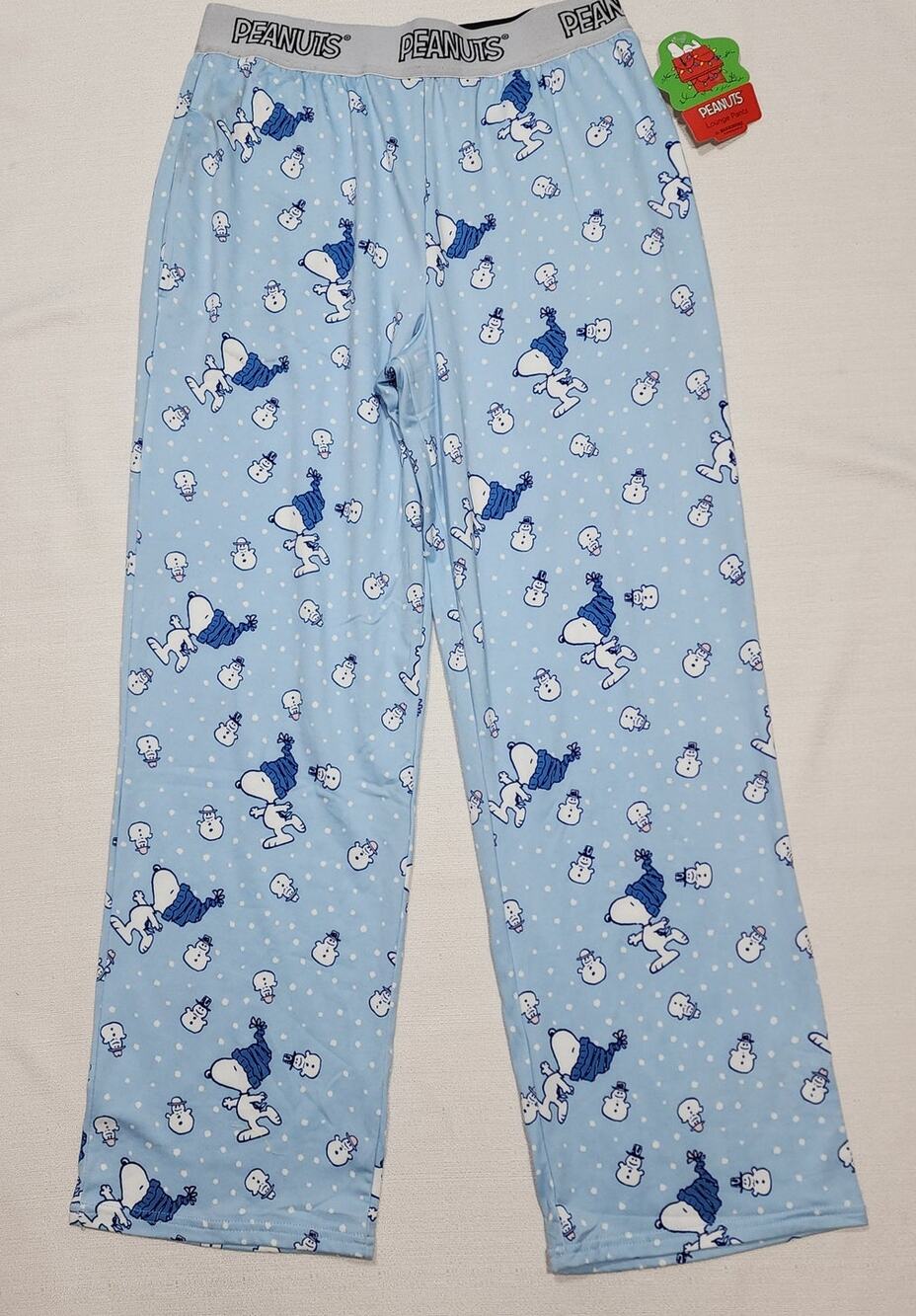Snoopy and snowman pajamas women's medium NWT
